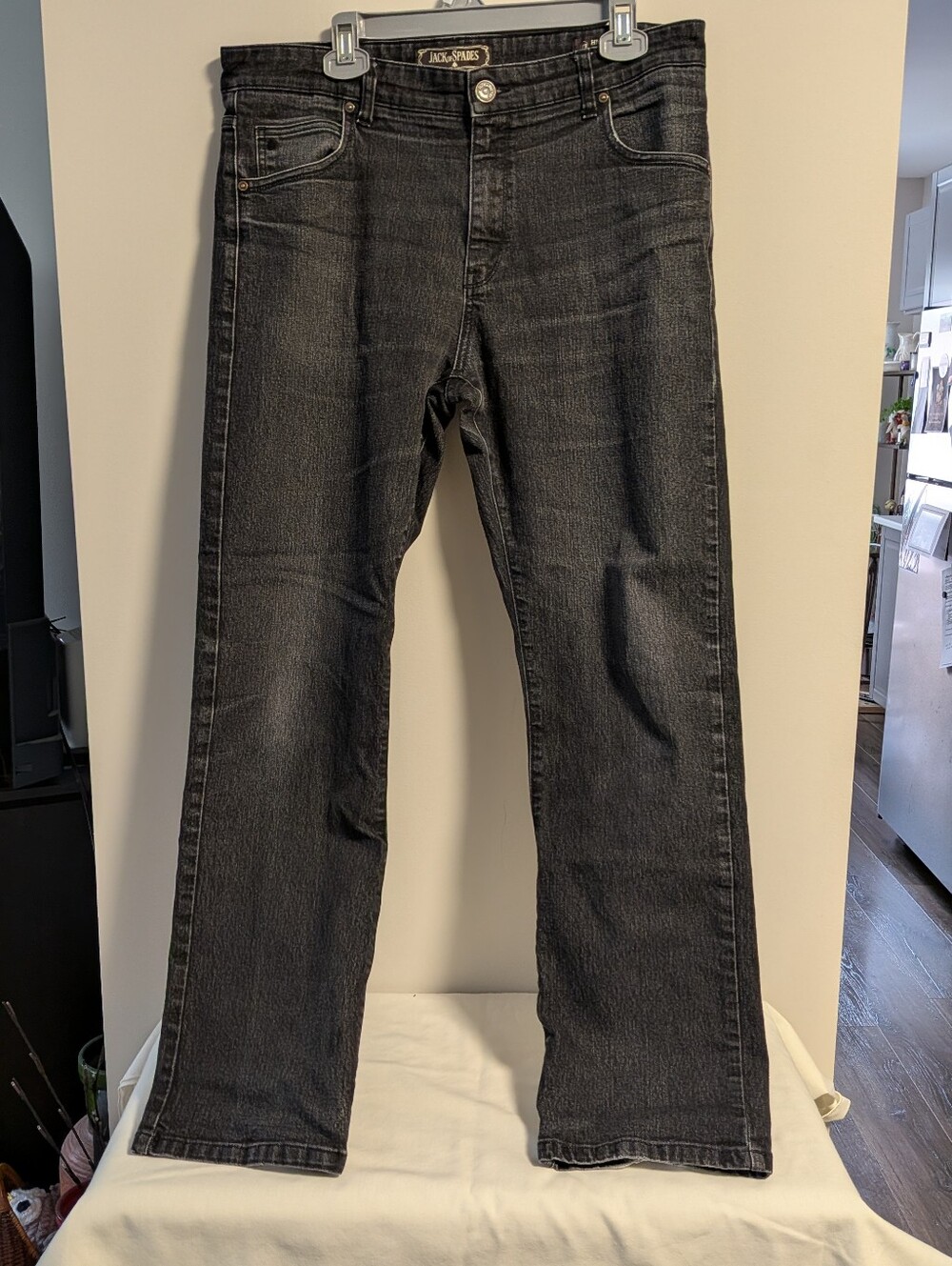 Jack Of Spades Jeans Mens 36x32 High Roller Comfort Sit  Straight Leg . Black.